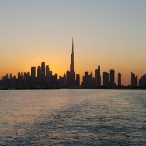 Dinner in the Sky Dubai skyline view
